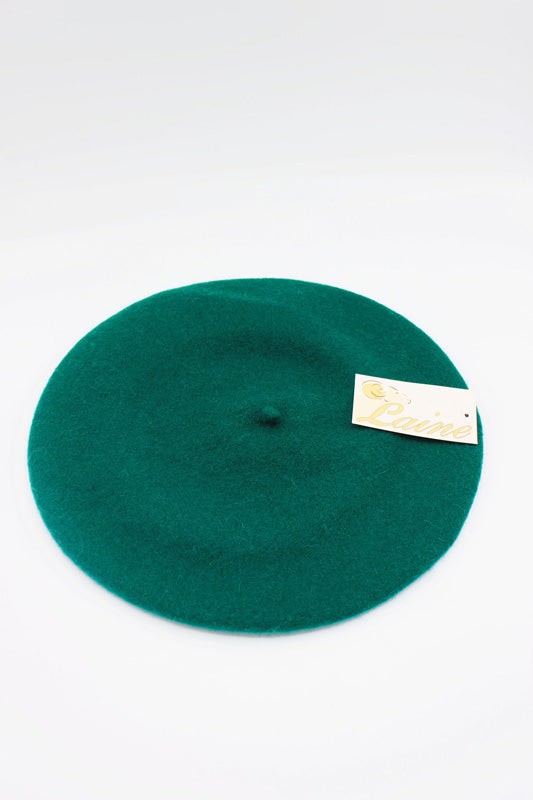 HO5020 Classic Wool Beret - Dark Green 1