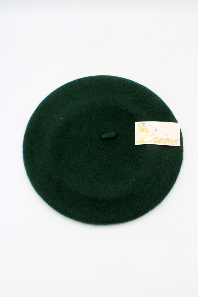 HO5020 Classic Wool Beret - Dark Green 2