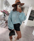 ESTWH5 Light Blue Wool Little-Heart Sweater