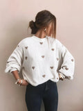ESTWH4 Taupe Wool Little-Heart Sweater