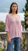 COSSBG Italian Blush & Gray Cotton Sweater
