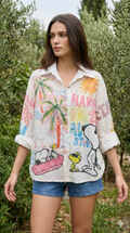 MCSSTPP Italian OS Tropical Pop Print Cotton Shirt