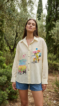 MCSSPA Italian OS Graffiti Pop Art Cotton Shirt