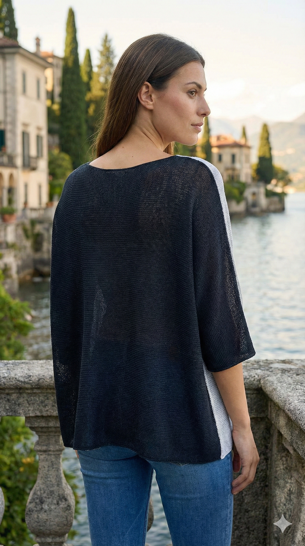 COSSTT Italian Cotton Two-Tone Sweater