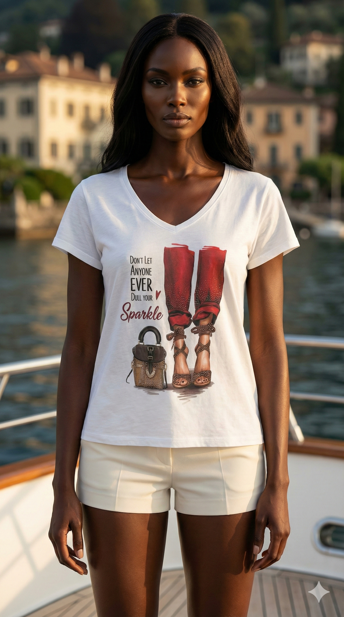 VITCSS Italian One Size Sparkle Statement Tee