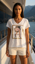 VITCHC Italian One Size Happy Chic Cotton Tee