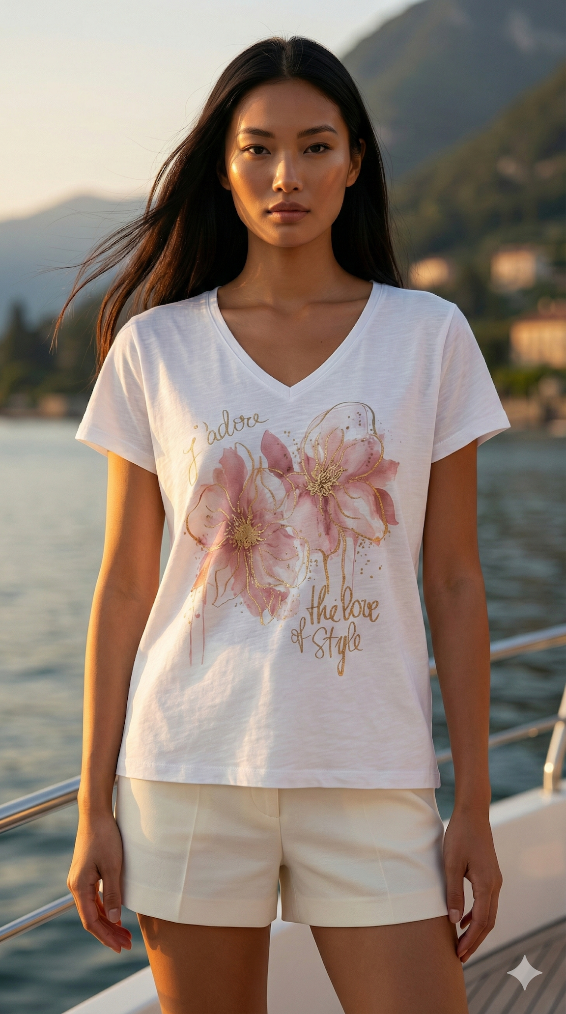 VITCBB Italian One Size Blush Bloom Cotton Tee