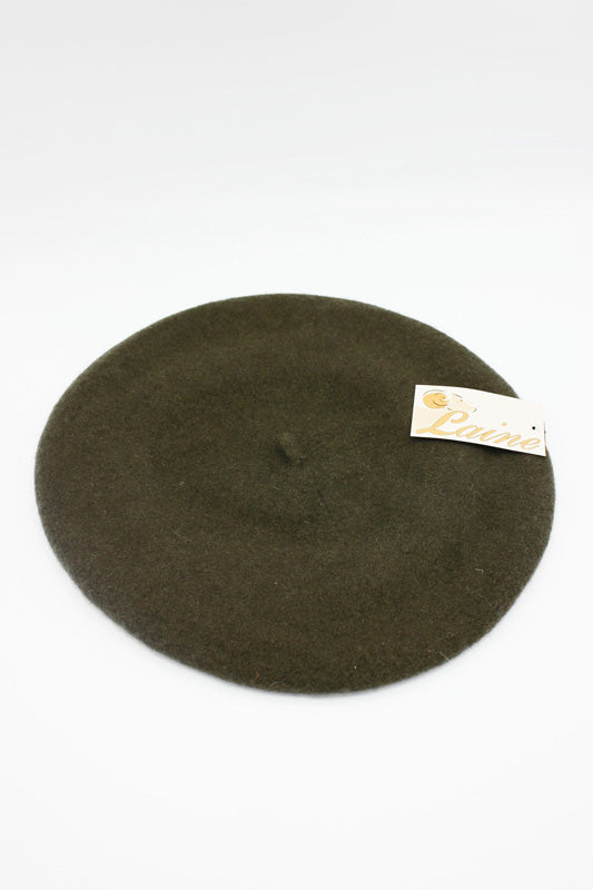 HO5020 Classic Wool Beret - Khaki 1