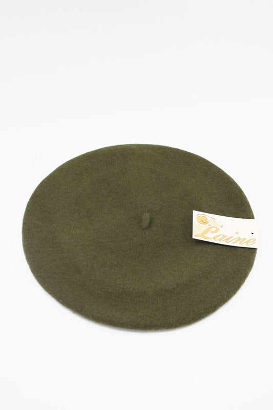 HO5020 Classic Wool Beret - Khaki 3