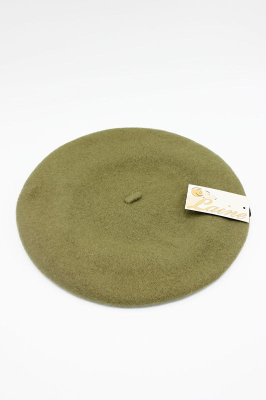 HO5020 Classic Wool Beret - Khaki 4