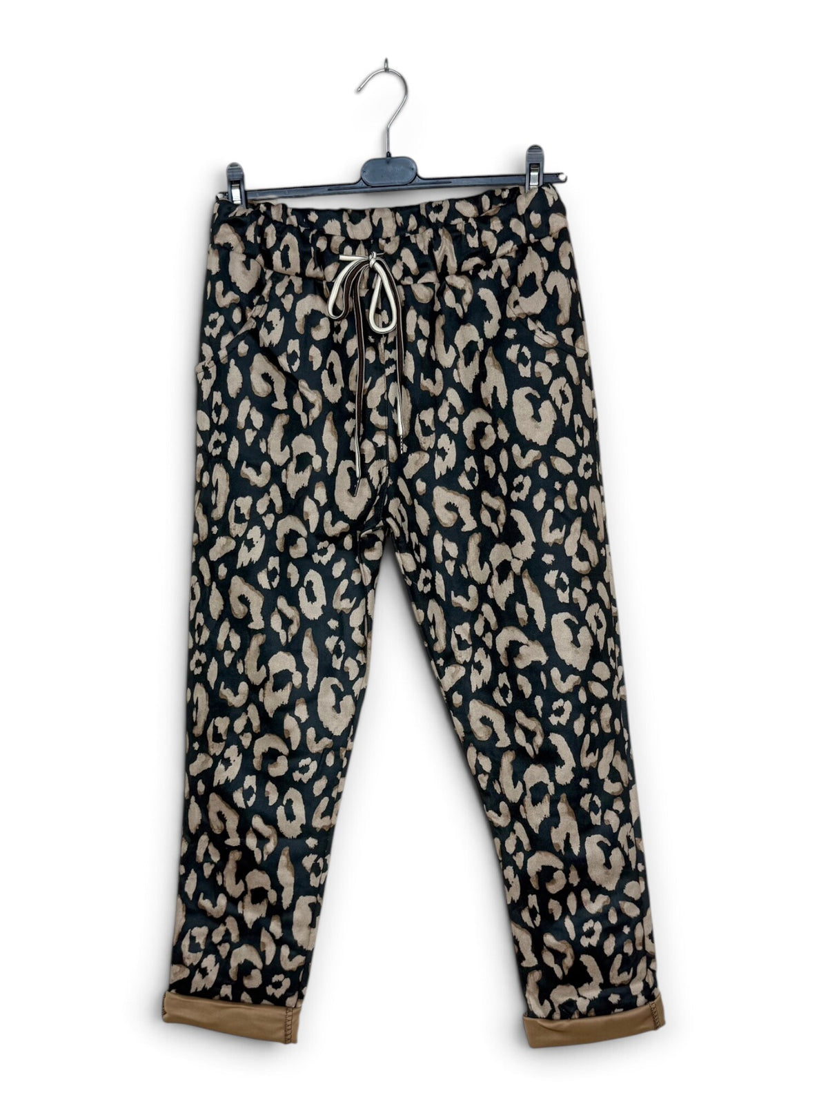 LNBLD Bold Leopard Jogger Pants Black