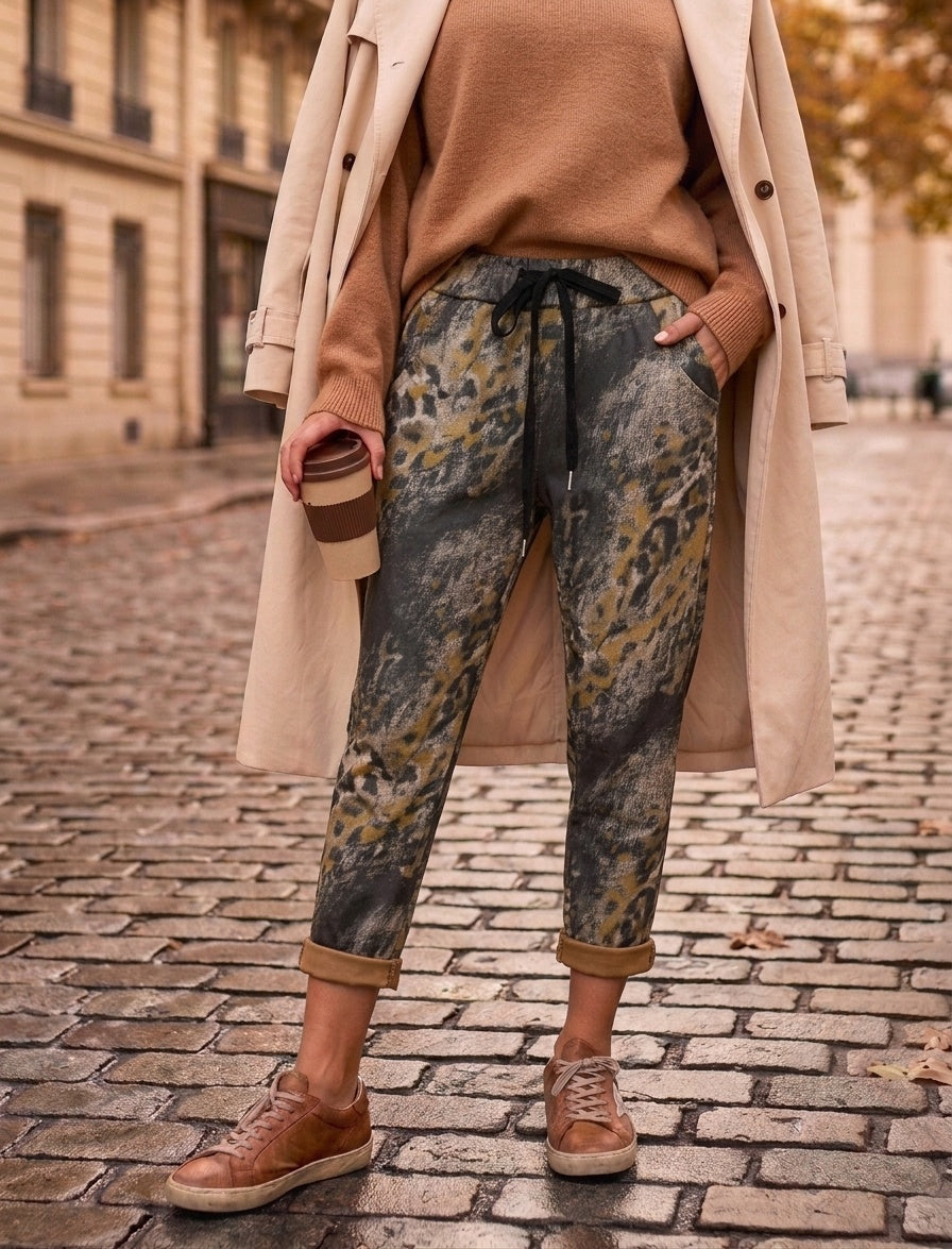 LNCMG Abstract Camo Jogger Pants Gray