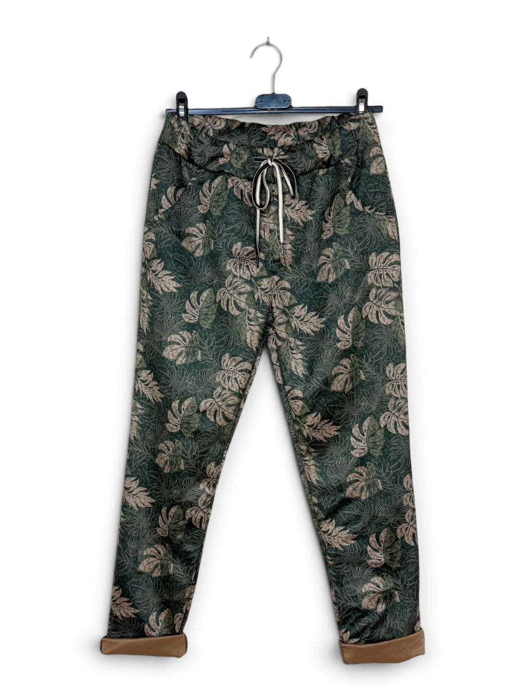 LNPLG Palm Leaf Jogger Pants Green