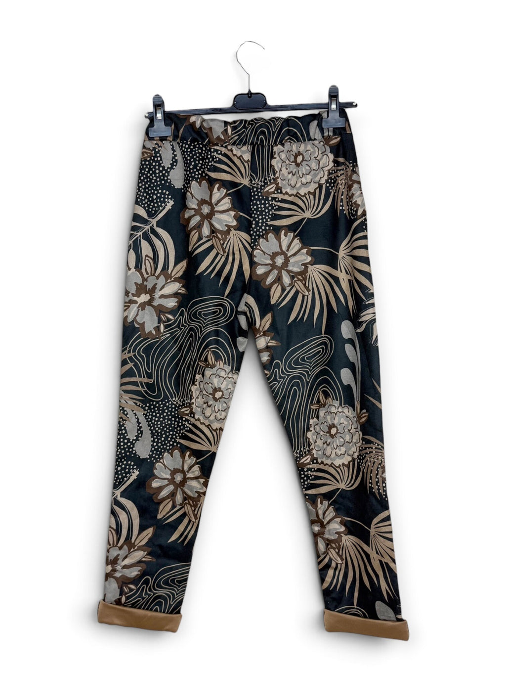 LNSWB Golden Swirl Floral Jogger Pants Black