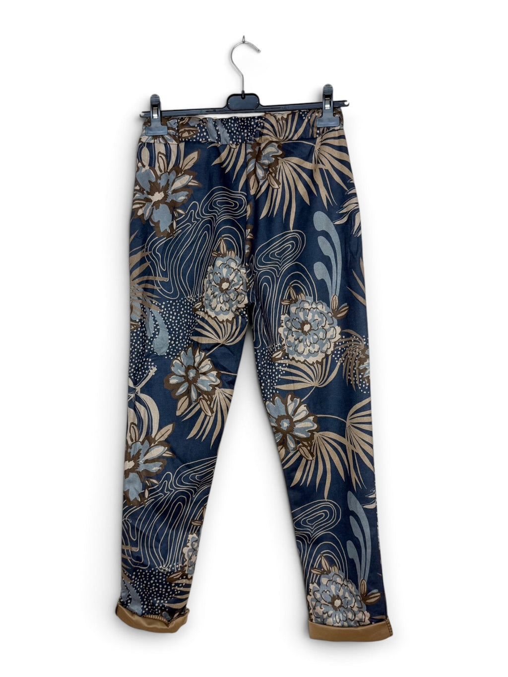 LNSWN Golden Swirl Floral Jogger Pants Navy