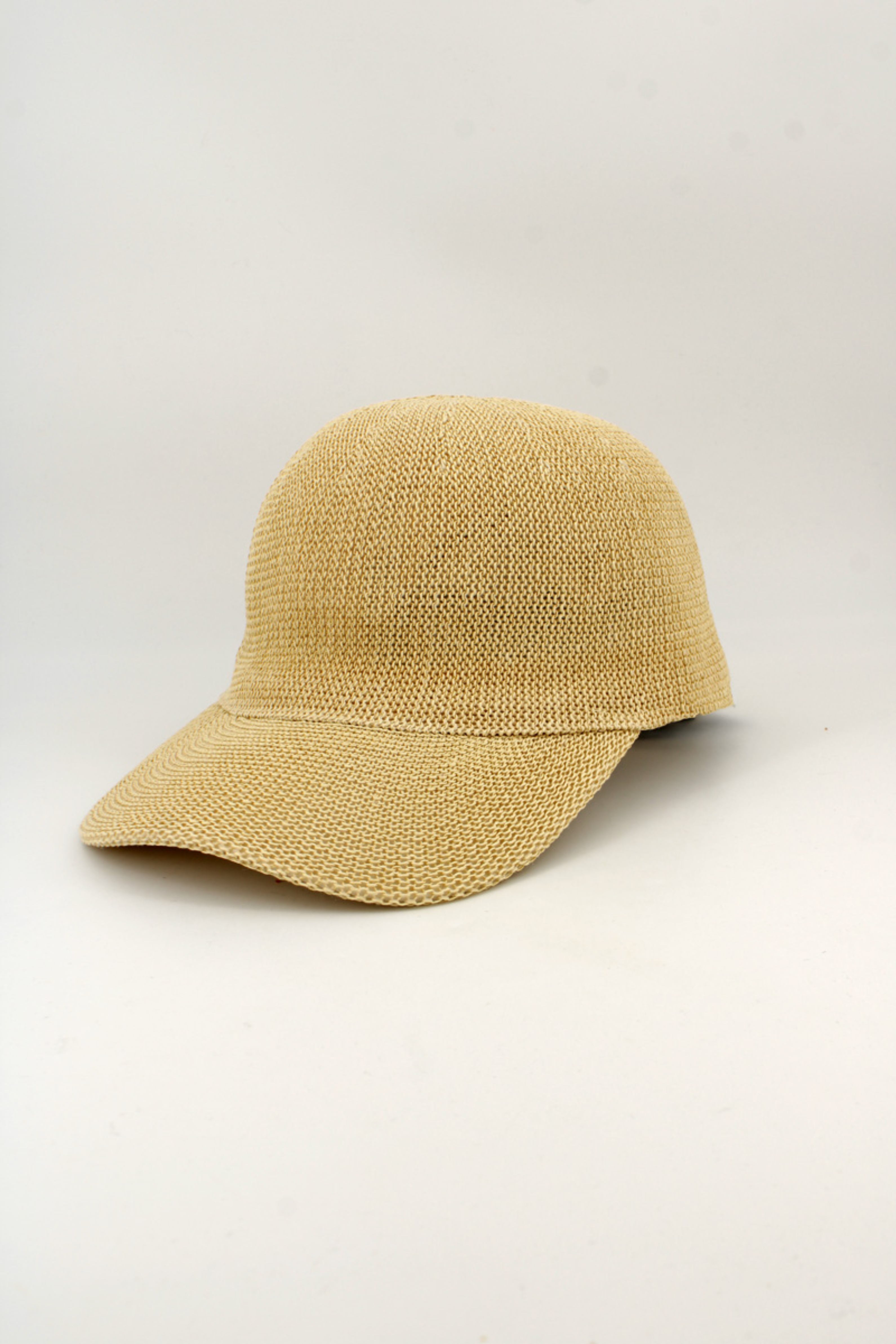 HO898LBE Light Beige Paper Straw Unisex Baseball Cap