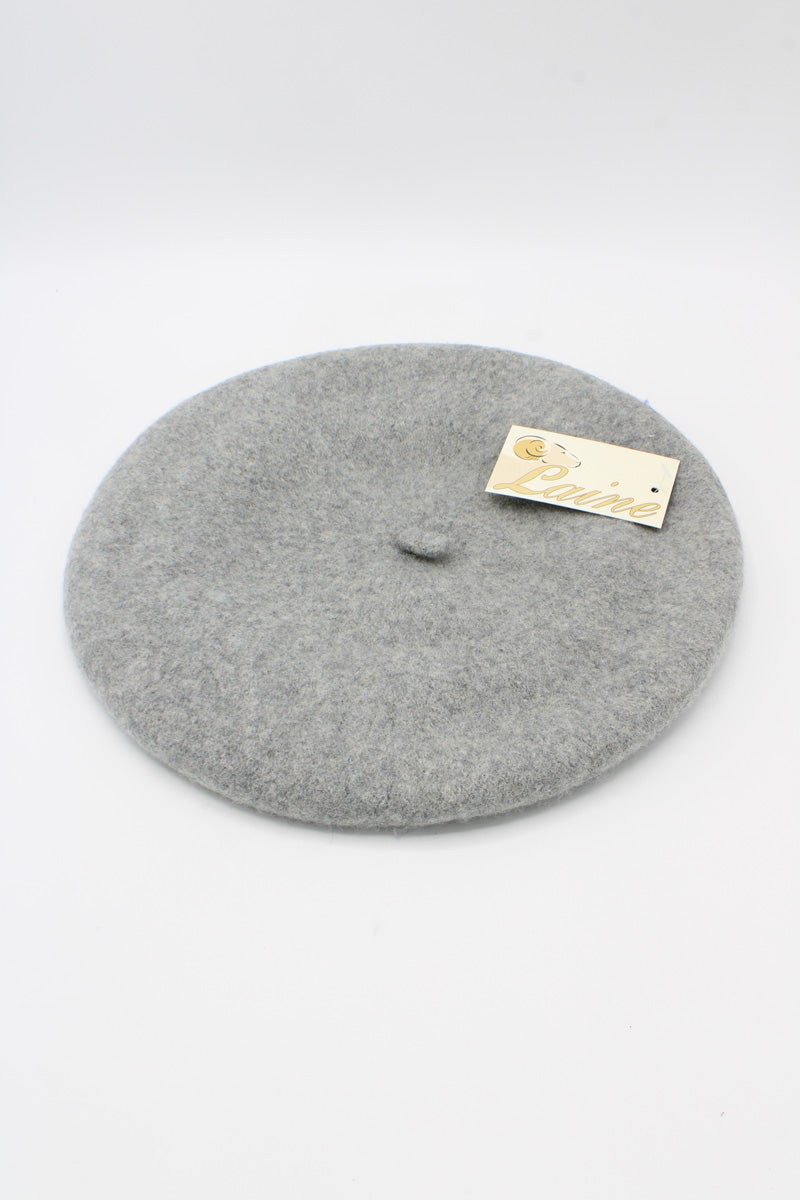 HO5020 Classic Wool Beret - Light Grey