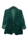 VM49 Pine Green Velvet Blazer