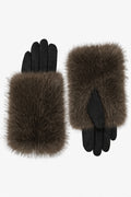 JA185 Black Oversized Fur Gloves