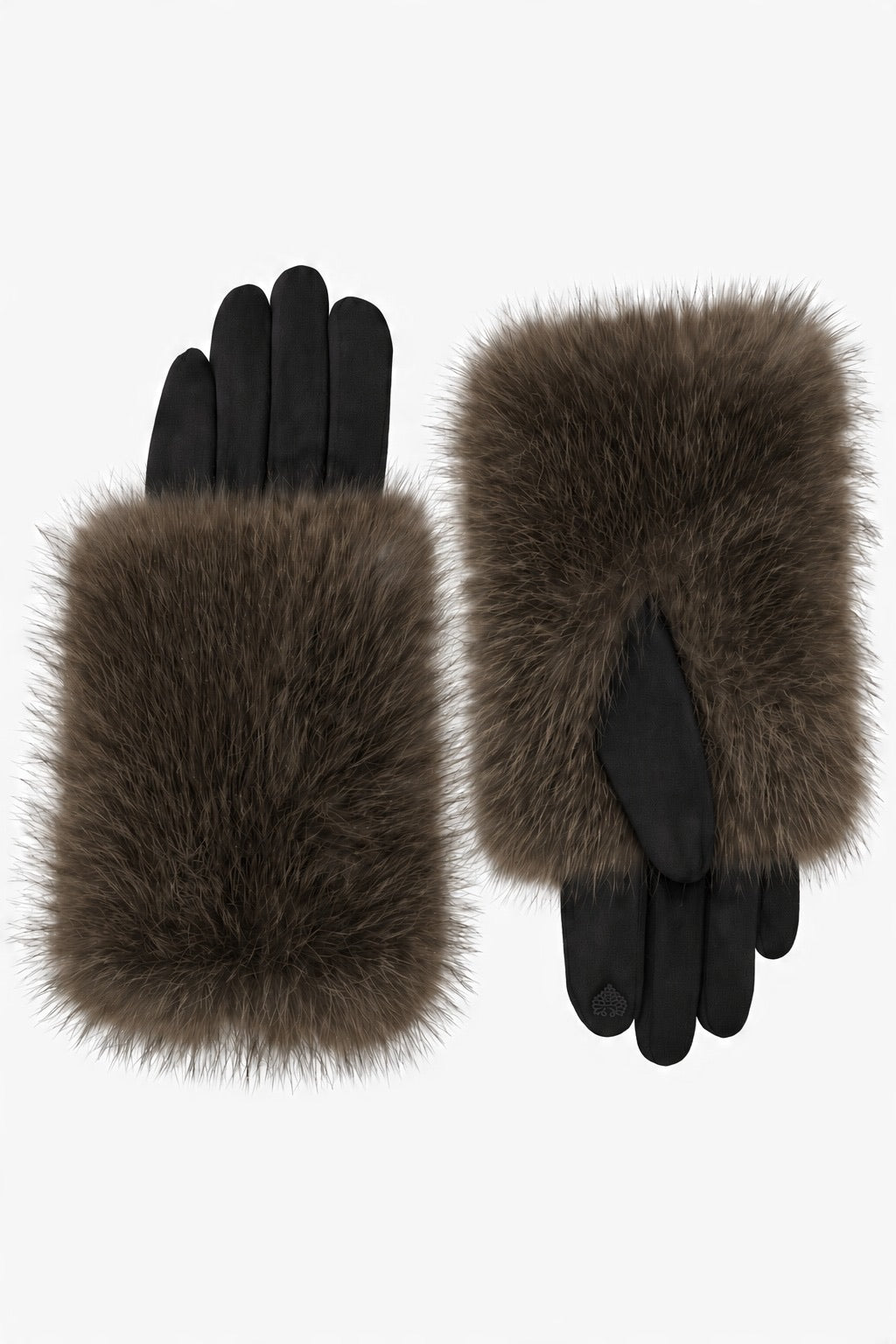 JA185 Black Oversized Fur Gloves