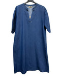 VC59699MED Denim V-Neck Dress Medium Blue