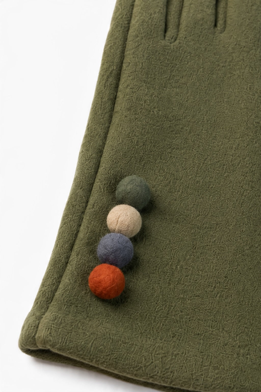 JA350 Olive Button Trim Gloves