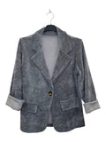 VM50 Grey Velvet Blazer
