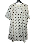 VC802317WHI Cotton Polka Dot Dress White