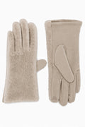 JA226 Taupe Plush Fur Gloves