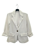 VM54 White Velvet Blazer