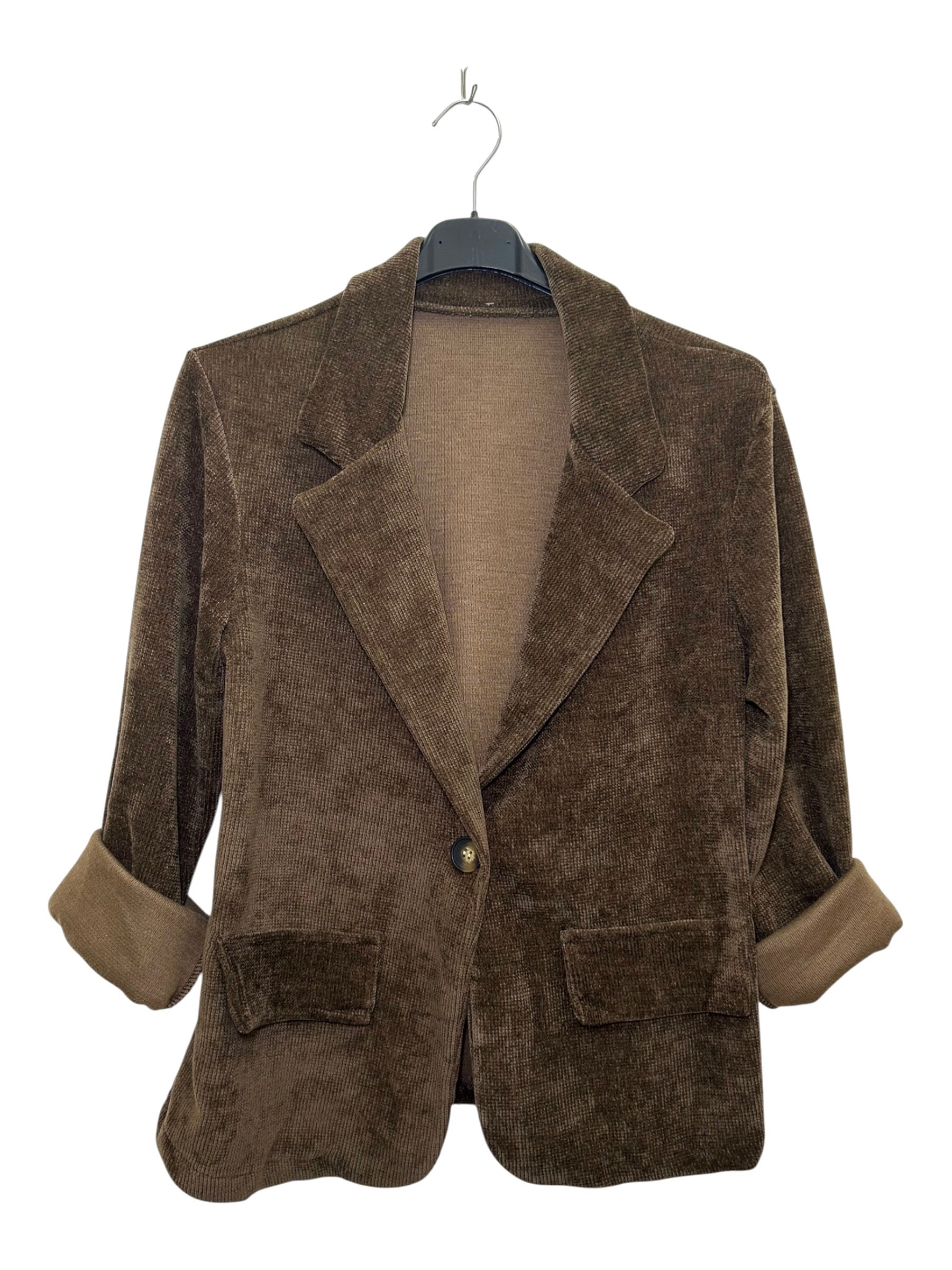 VM55 Chocolate Velvet Blazer