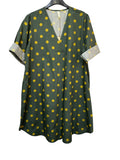 VC802317KHA Cotton Polka Dot Dress Khaki