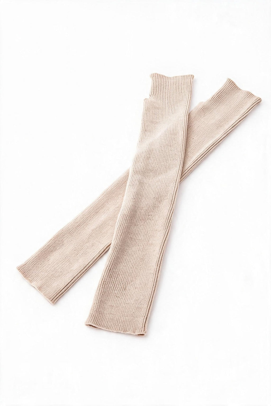 JA354 Beige Thumbhole Arm Warmers