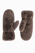 JA315 Taupe Grey Faux Mink Mittens