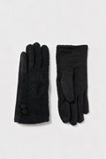 JA299 Black Button Knit Gloves
