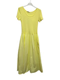VC842131YEL Two-Tone Midi Dress Yellow