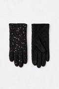 JA395 Black Gold Sequin Gloves