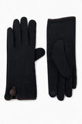 JA206 Black Button Cuff Gloves