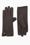JA209 Brown Button Cuff Gloves