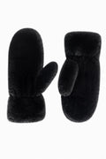 JA311 Black Faux Mink Mittens
