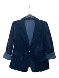 VM56 Navy Velvet Blazer