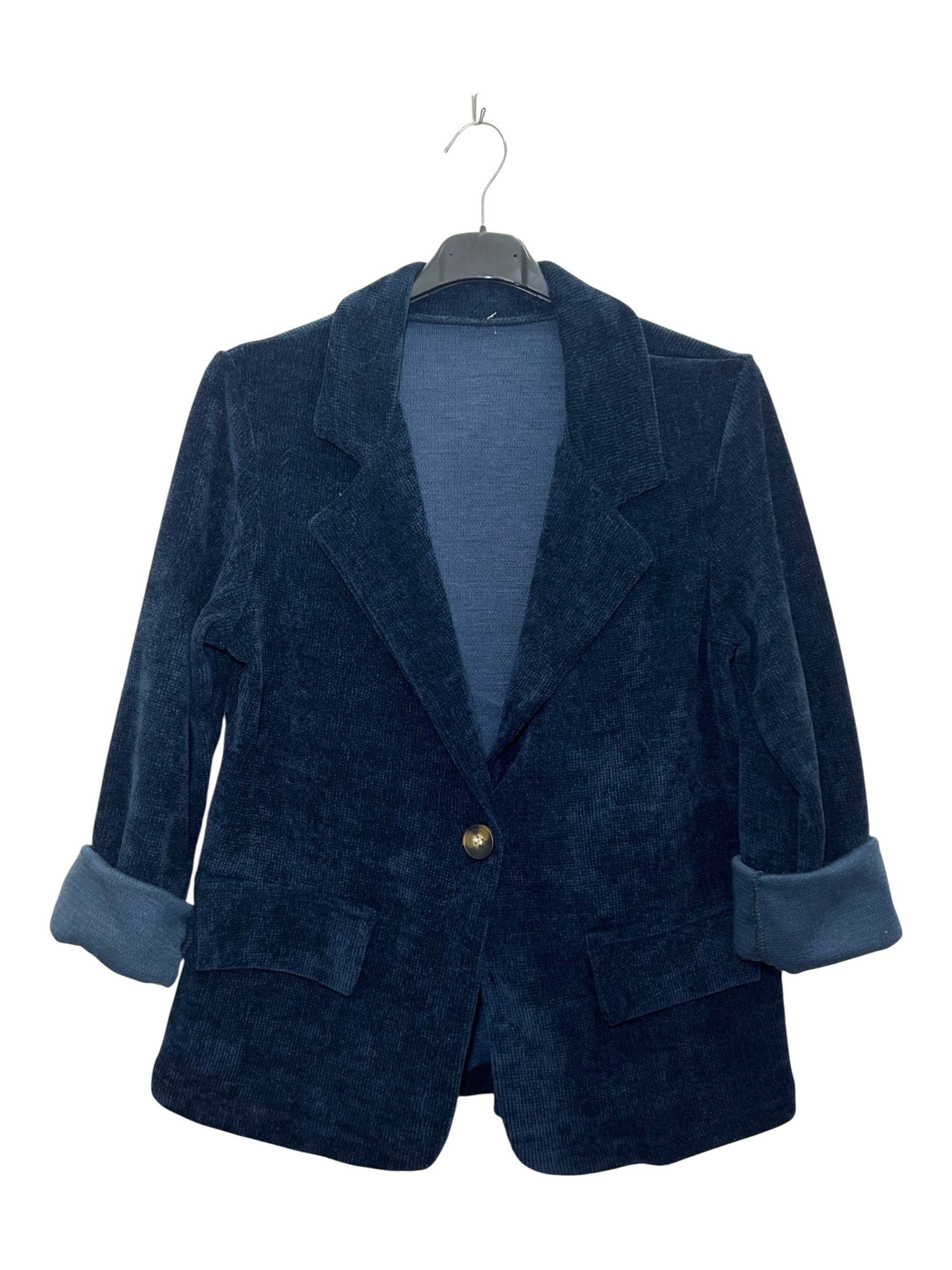 VM56 Navy Velvet Blazer
