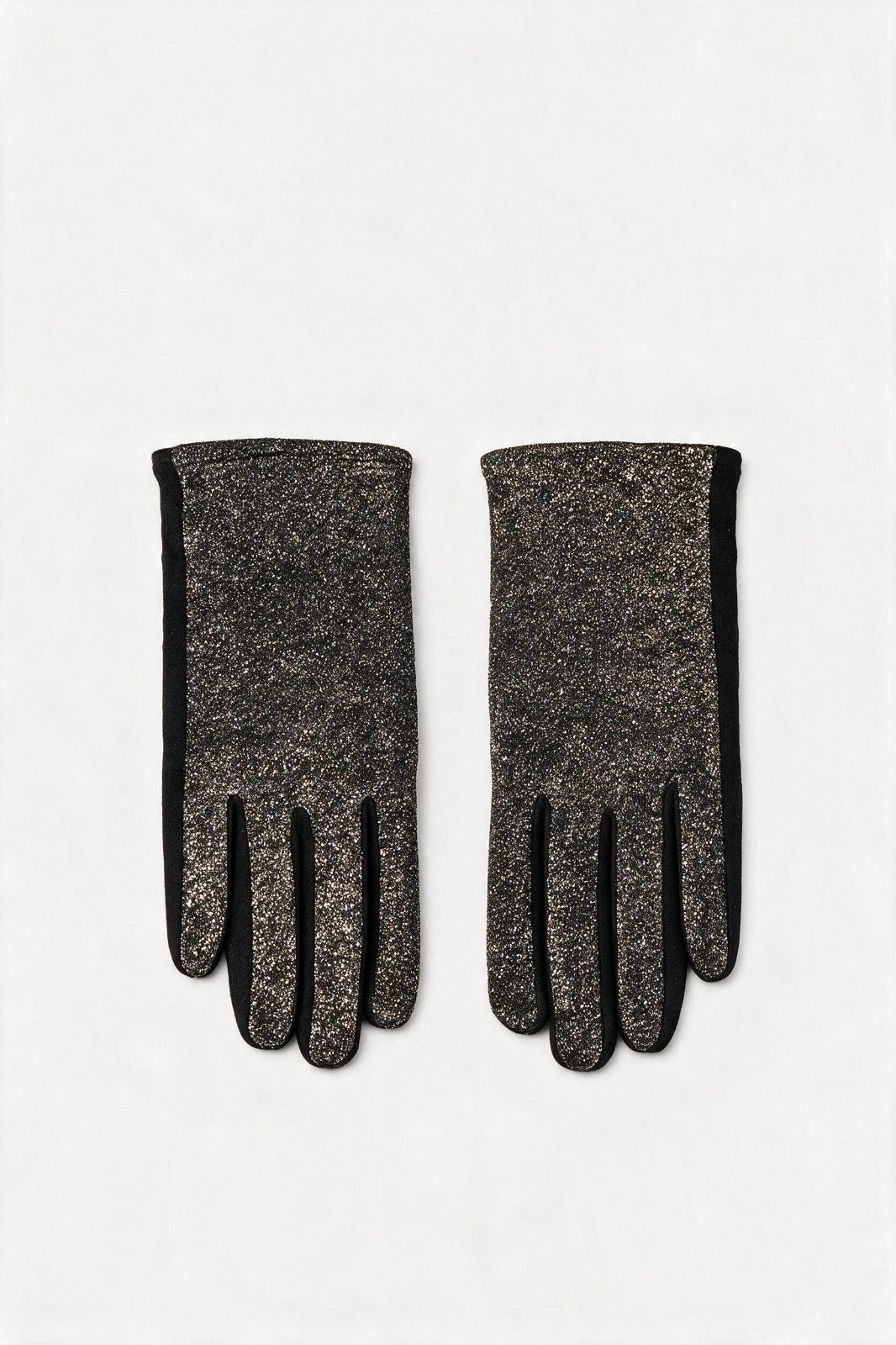JA410 Black Gold Metallic Knit Gloves