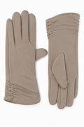 JA238 Taupe Ruched Gloves