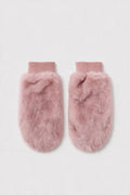 JA370 Pink Fluffy Fur Mittens