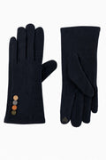 JA345 Black Button Trim Gloves