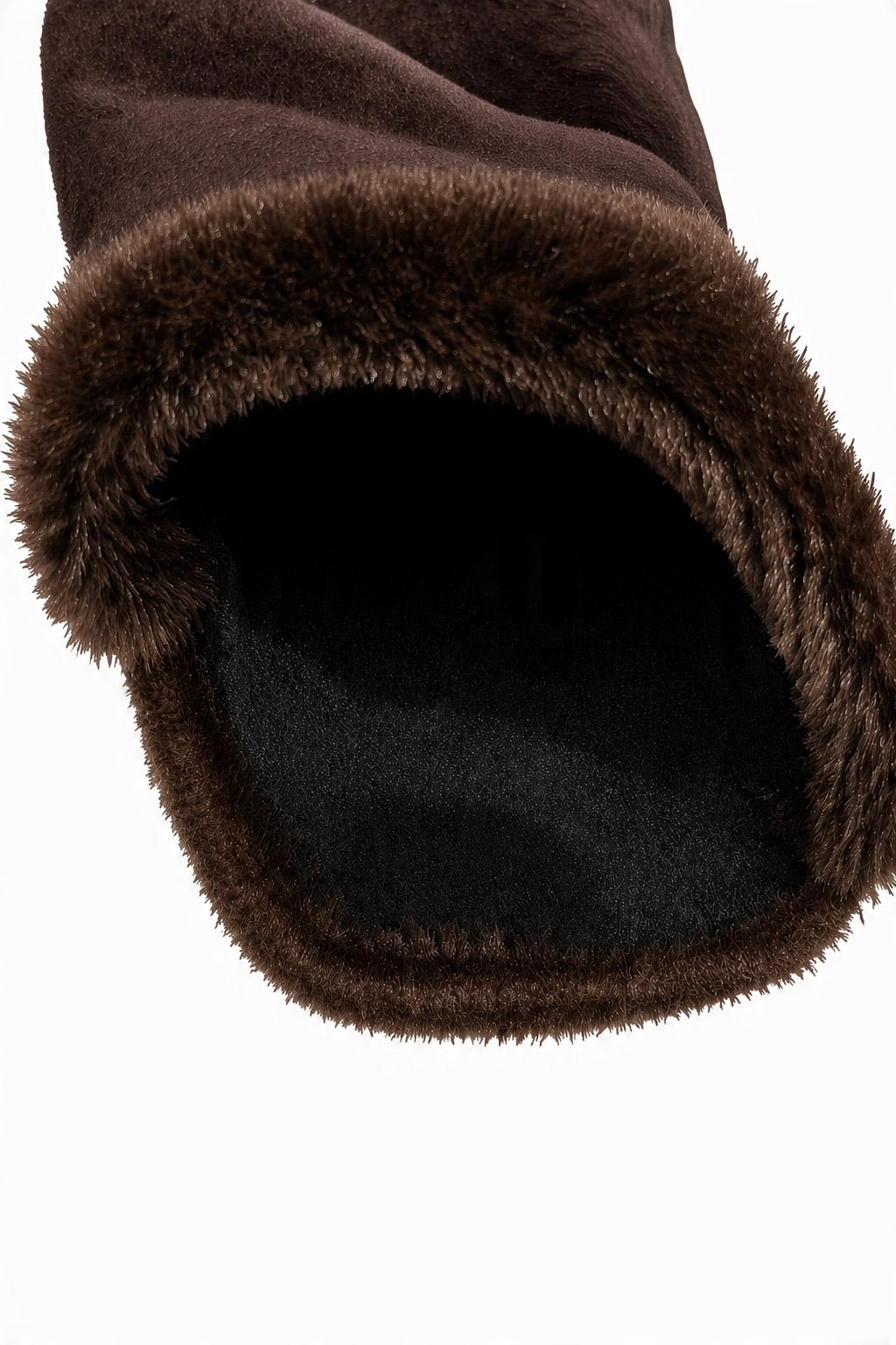 JA227 Brown Plush Fur Gloves