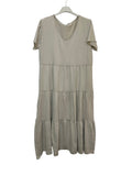 VC2446BEI Cotton V-Neck Dress Beige