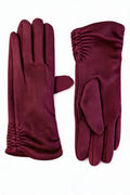 JA240 Wine Ruched Gloves