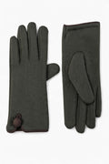 JA211 Olive Button Cuff Gloves